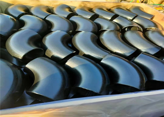 Acero de carbono de ASME ASME pulido con chorro de arena codo B16.9 90 grados 180 grados