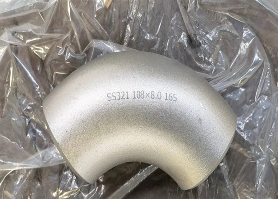 El codo inconsútil 304L SS321 de la tubería de acero de Sch 40 extremo de LR de 90 grados soldó con autógena