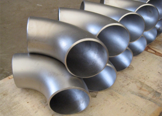 Codo de acero inoxidable Sch20 Sch40 Sch80 Ss321 del radio largo del estruendo de 8 pulgadas