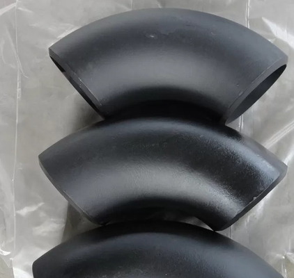 Acero de carbono de ASME ASME pulido con chorro de arena codo B16.9 90 grados 180 grados