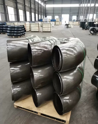 Acero de carbono de ASME ASME pulido con chorro de arena codo B16.9 90 grados 180 grados