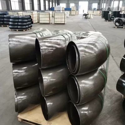 A234 WPB instalaciones de tuberías de la soldadura de extremo de 90 grados codo largo del tubo del radio de SCH80 1-1/2”