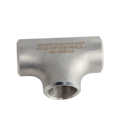 Ss201 Ss304 Ss321 Ss316l T de acero inoxidable de soldadura a tope de 4 pulgadas DIN2615