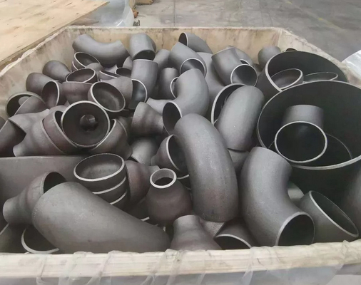 A234 WPB instalaciones de tuberías de la soldadura de extremo de 90 grados codo largo del tubo del radio de SCH80 1-1/2”