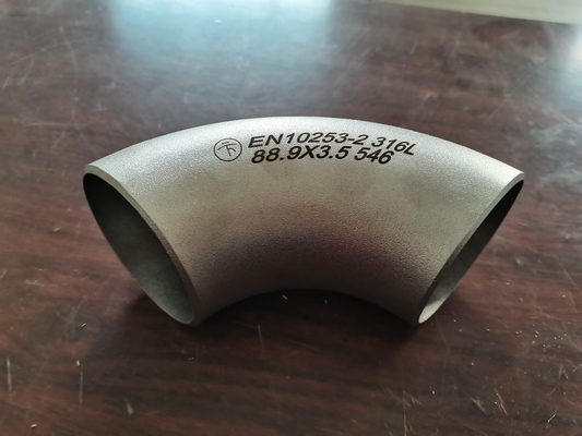 Codo con brida de acero inoxidable Asme B16.9 180 grados Schedule 60