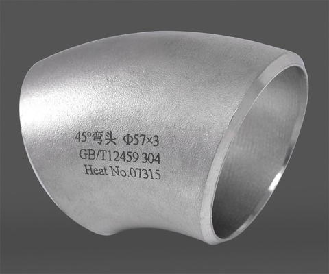 GOST de acero inoxidable del codo SS201 codo de acero inoxidable de 45 grados de 3 pulgadas