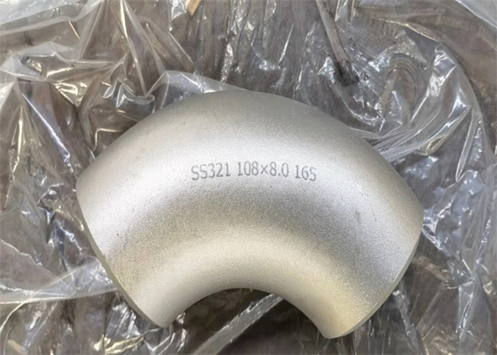 El codo inconsútil 304L SS321 de la tubería de acero de Sch 40 extremo de LR de 90 grados soldó con autógena