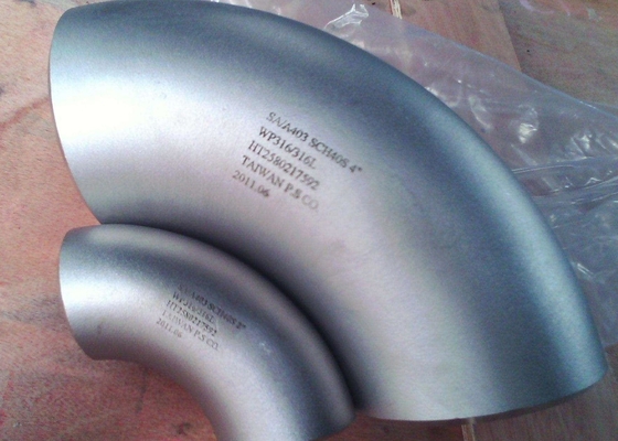 ASTM A403 WP304 codo de acero inoxidable SCH20 de 90 grados de 6 pulgadas